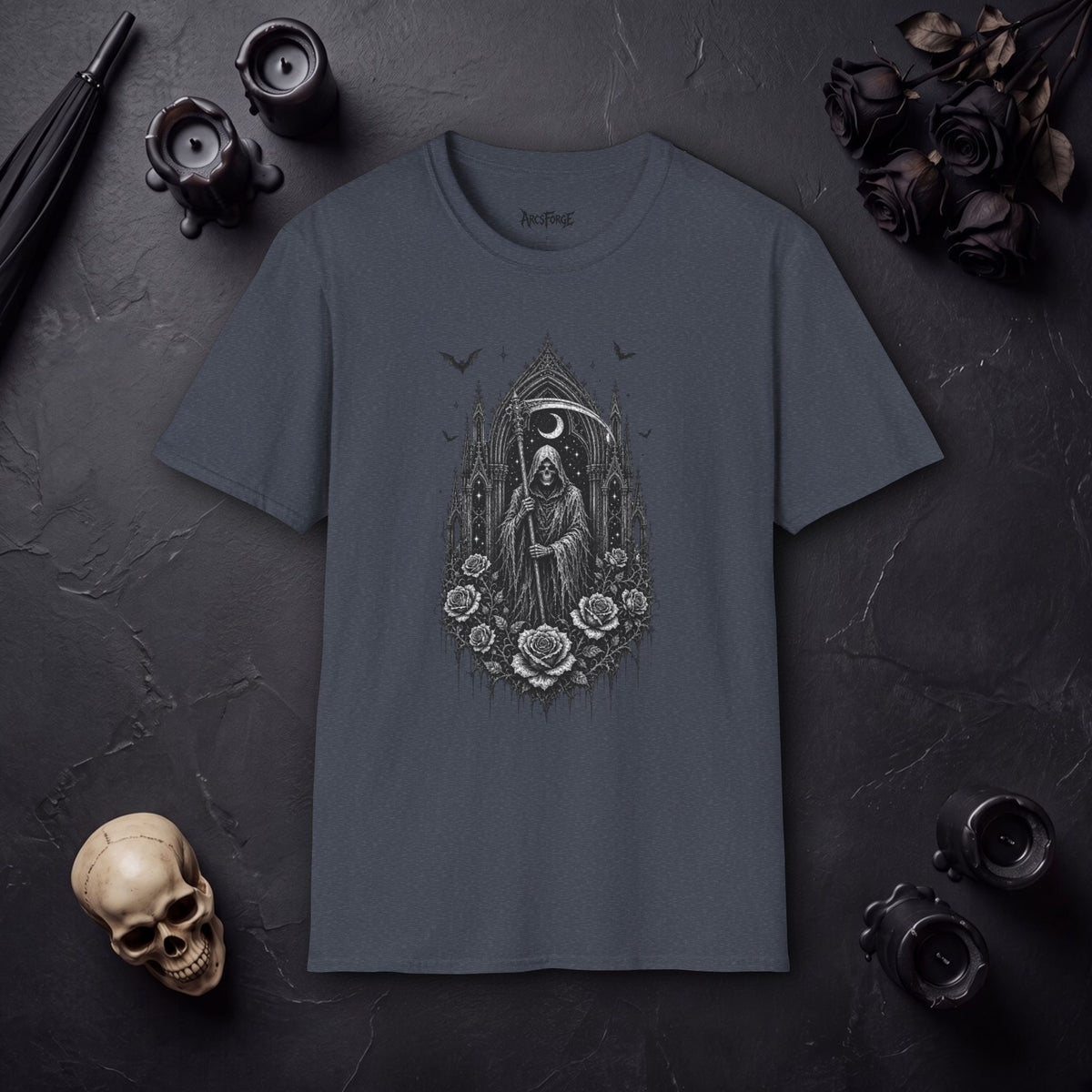 Gothic Reaper Moon, Bats & Roses