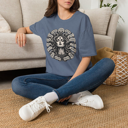Medusa Wisdom T-Shirt — Courage, Freedom, Dignity Graphic Tee