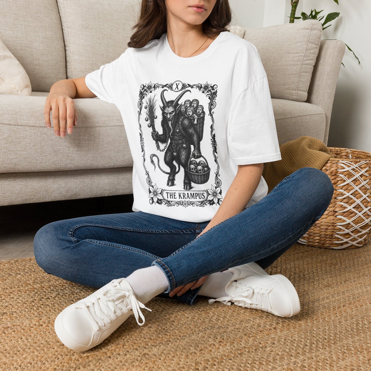 Krampus Illustration T-Shirt — "The Krampus" Gothic Holiday Tee