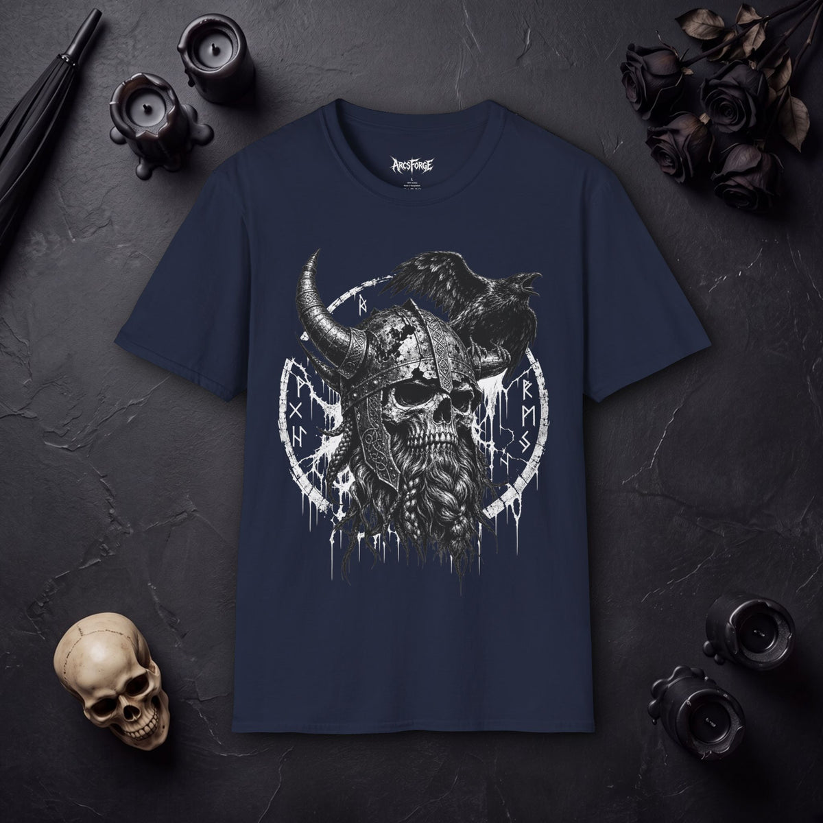 Viking Skull & Raven