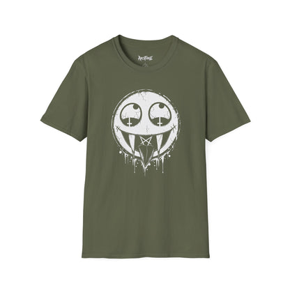 Vamp Smiley T-Shirt — Gothic Drip Moon Face