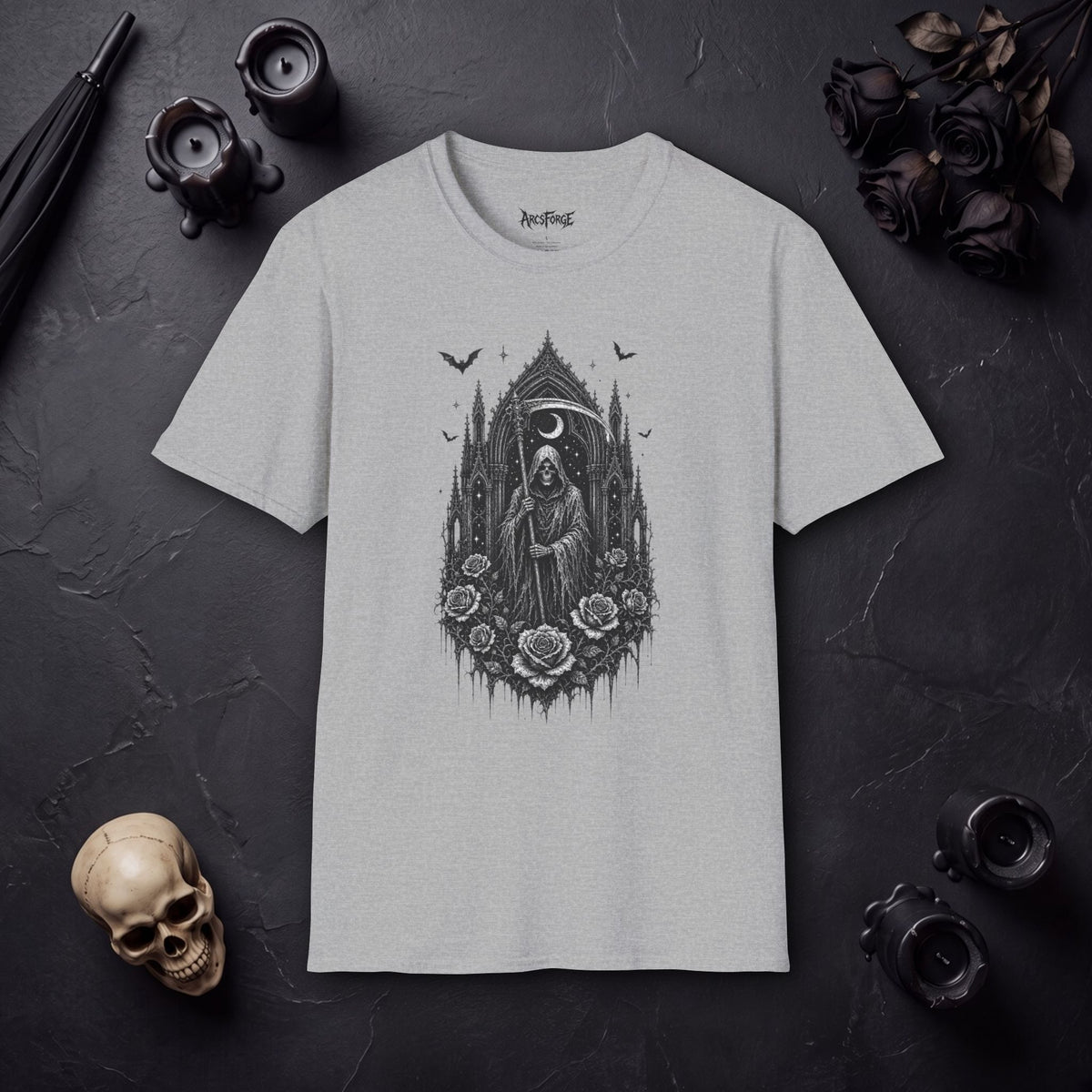 Gothic Reaper Moon, Bats & Roses
