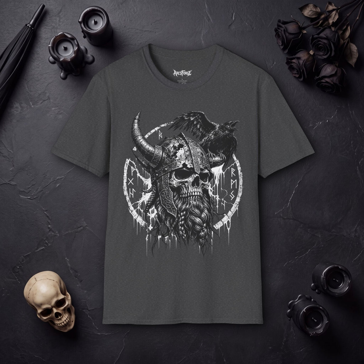 Viking Skull & Raven