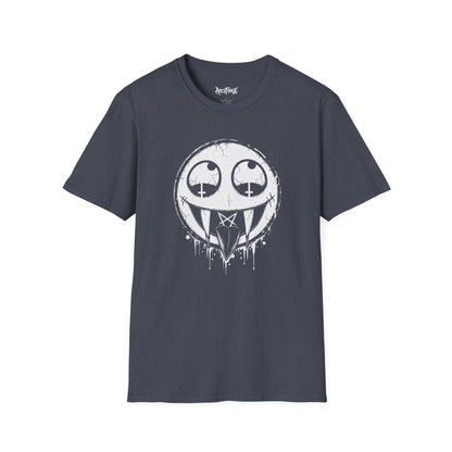 Vamp Smiley T-Shirt — Gothic Drip Moon Face