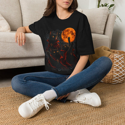 Black Cats & Blood Moon Halloween