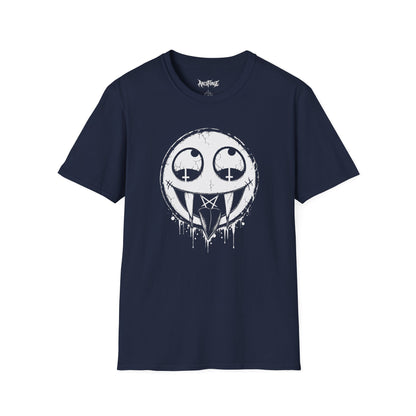 Vamp Smiley T-Shirt — Gothic Drip Moon Face