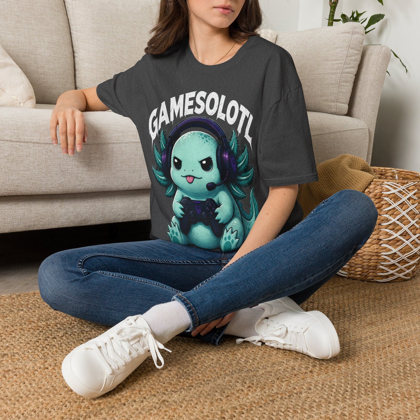 GameSolo Looter Cute Axolotl Gamer