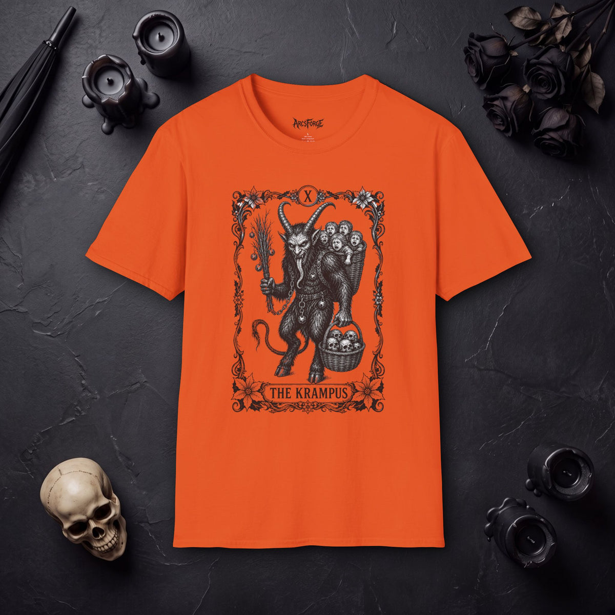 Krampus Illustration T-Shirt — "The Krampus" Gothic Holiday Tee