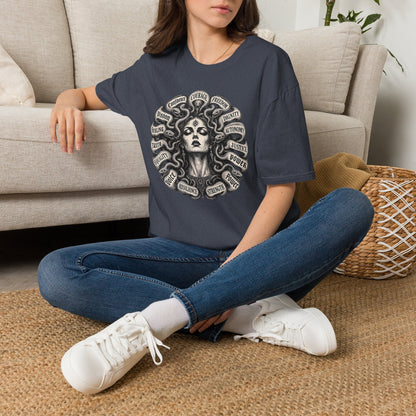 Medusa Wisdom T-Shirt — Courage, Freedom, Dignity Graphic Tee