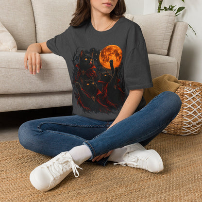 Black Cats & Blood Moon Halloween