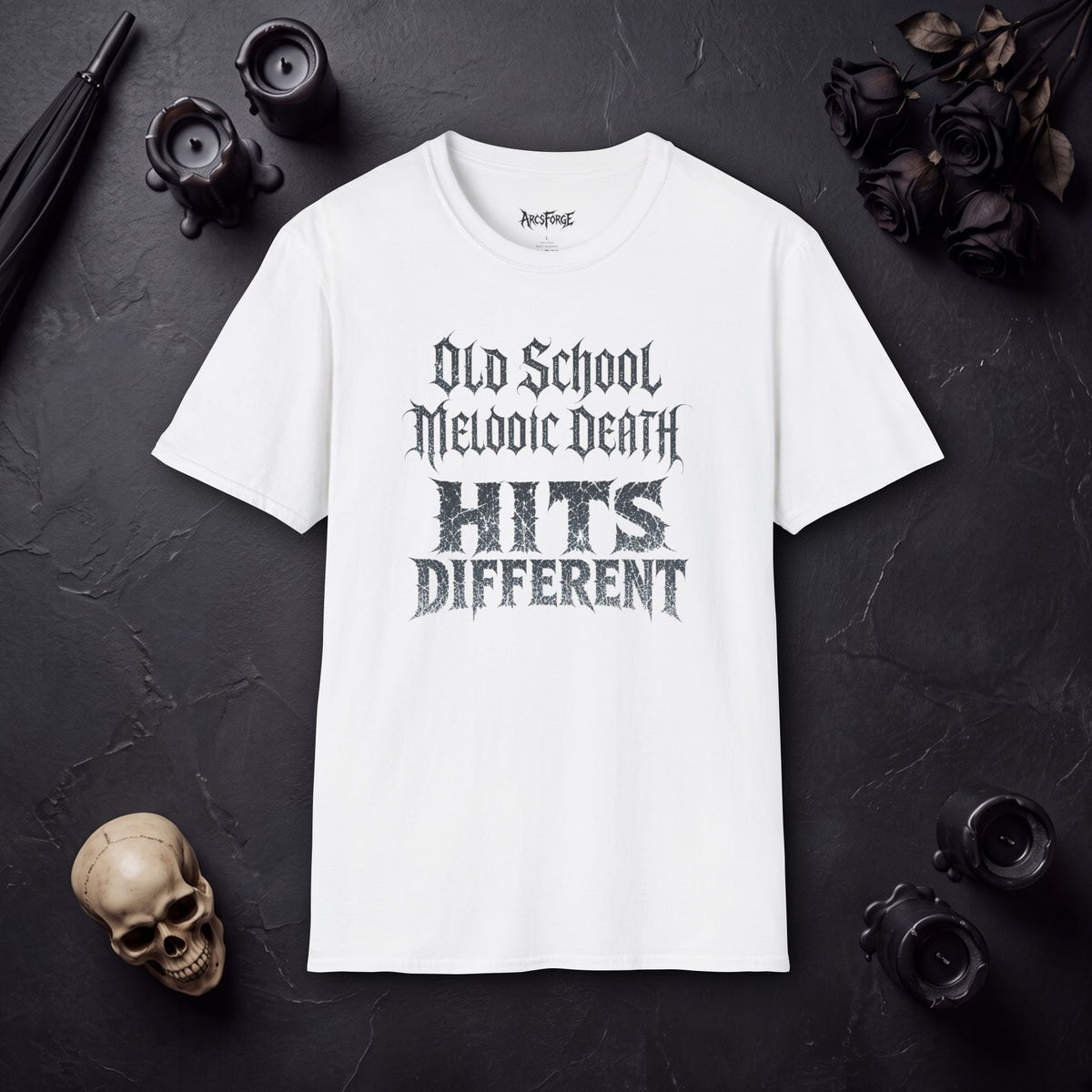 Old School Melodic Death T-Shirt — 'Hits Different' Vintage Metal Tee