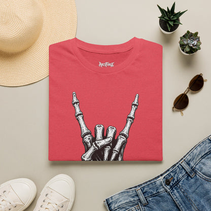 Skeleton Hand Rock Tee — Skull Metal Horns Graphic T-Shirt