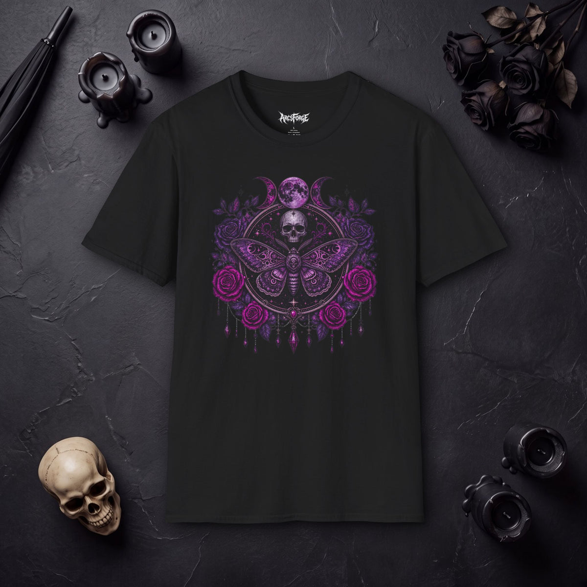 Witchy Moon Moth Skull