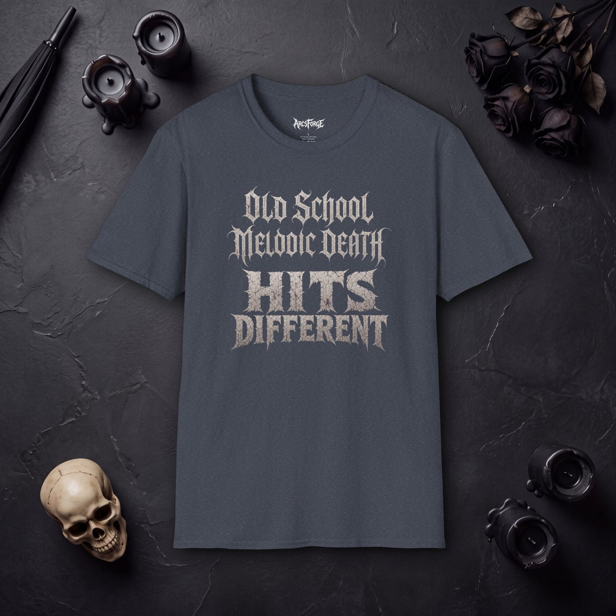 Old School Melodic Death T-Shirt — 'Hits Different' Vintage Metal Tee