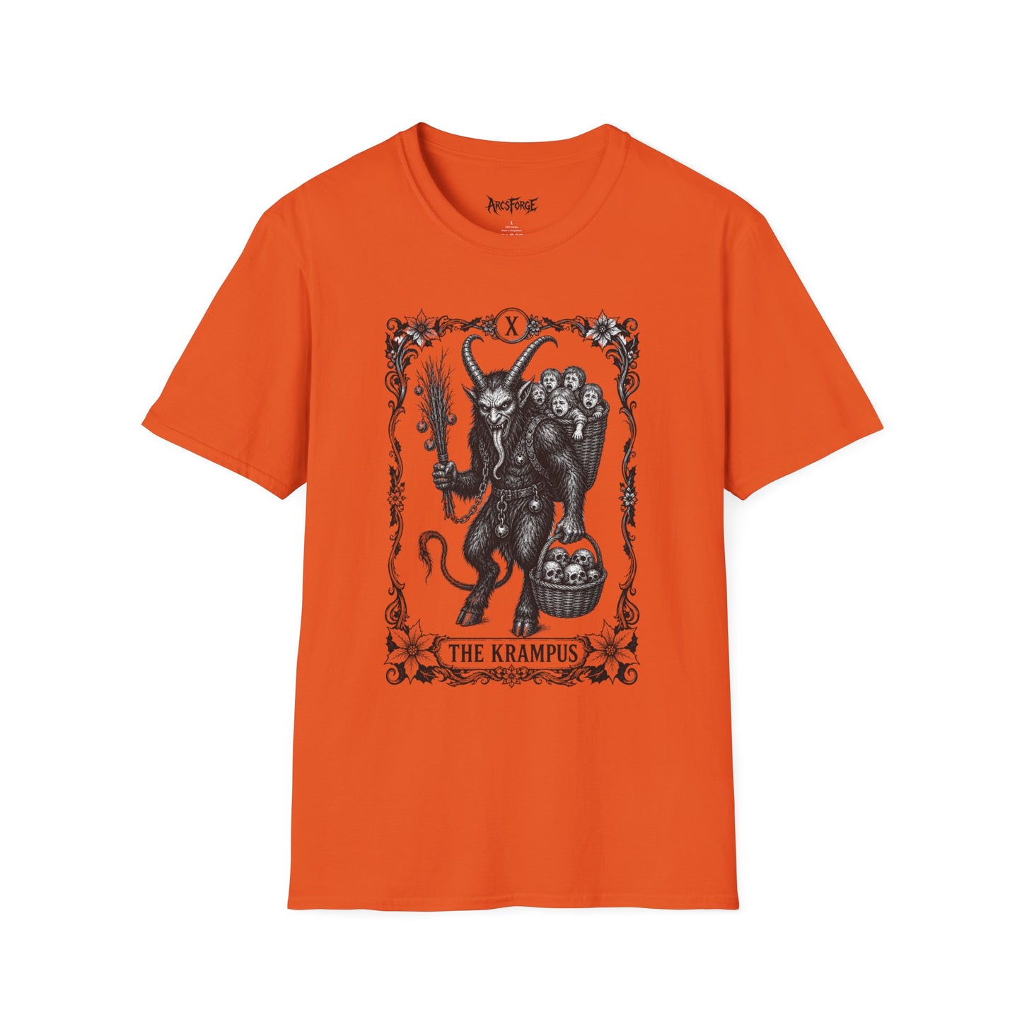Krampus Illustration T-Shirt — "The Krampus" Gothic Holiday Tee