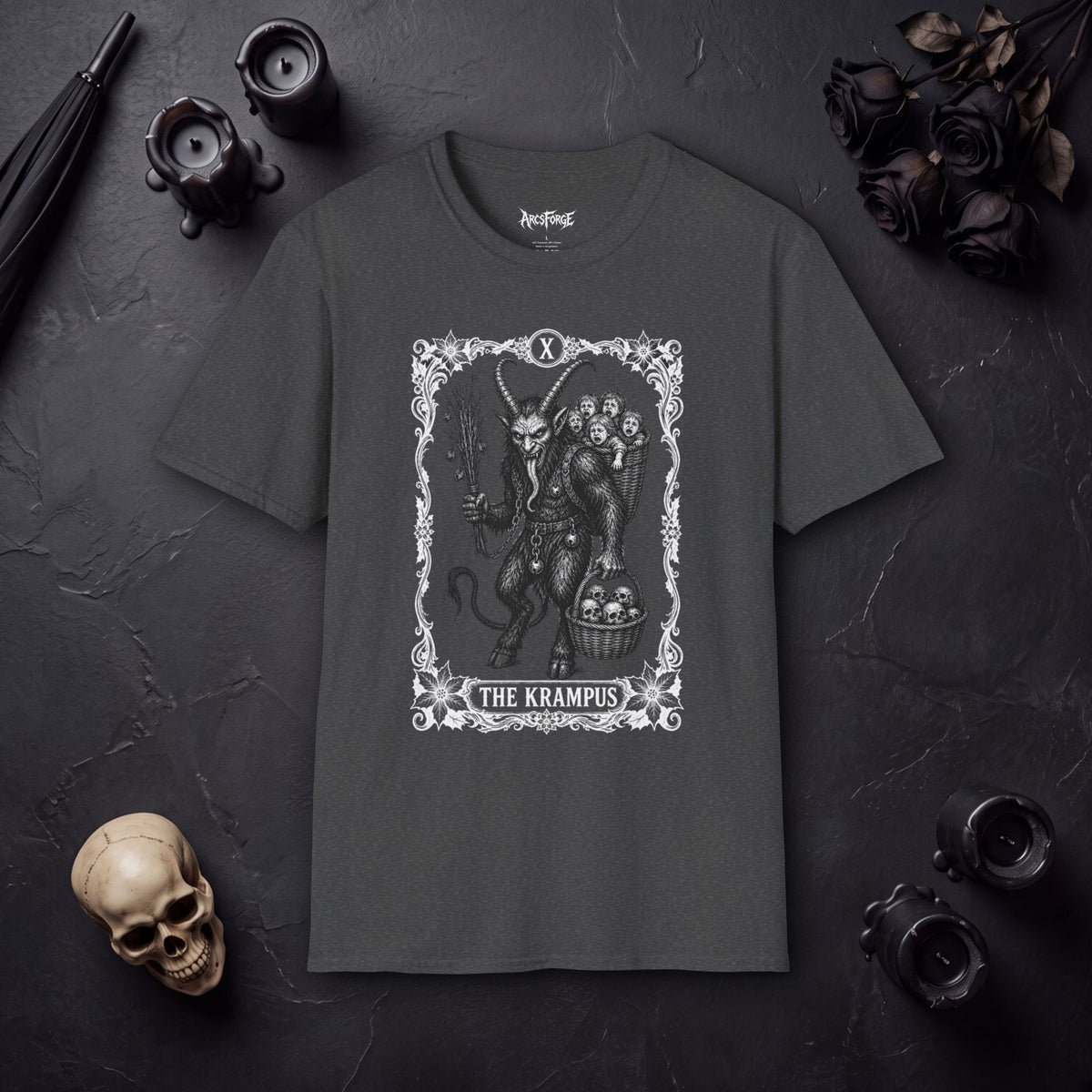 Krampus Illustration T-Shirt — "The Krampus" Gothic Holiday Tee