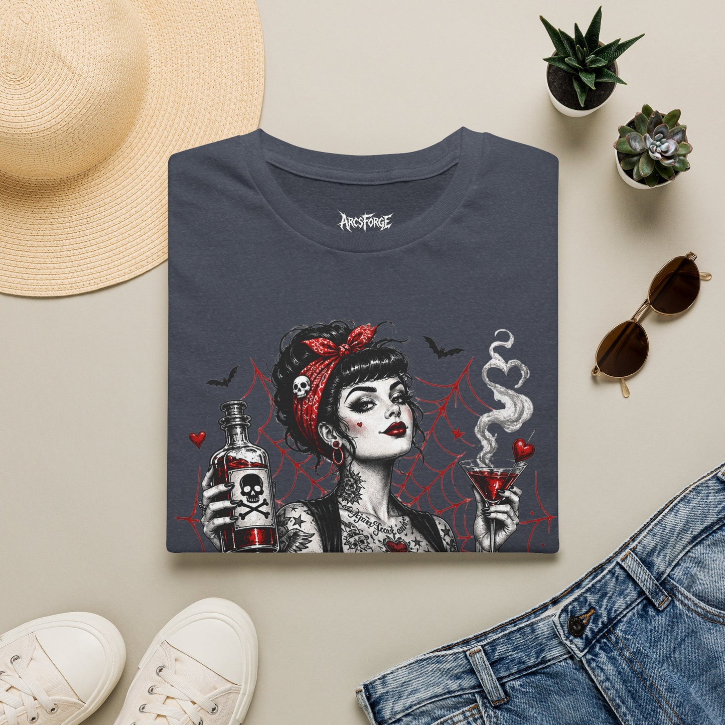 Gothic Pinup "Just One Sip"