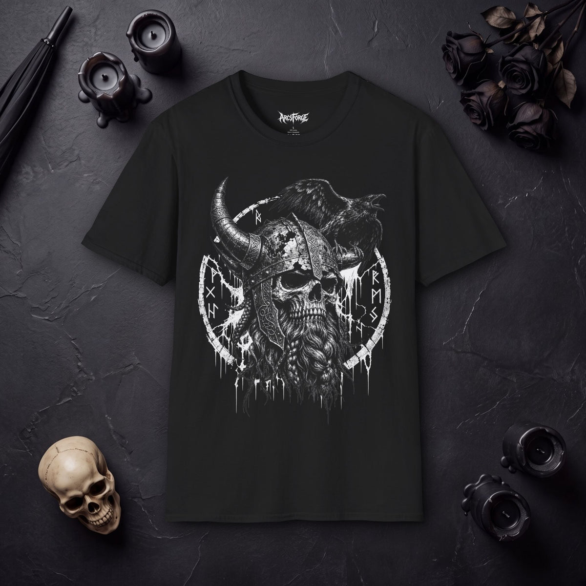 Viking Skull & Raven