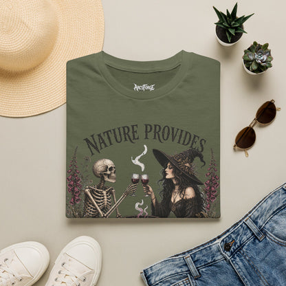 Witch and Skeleton "Nature Provides"