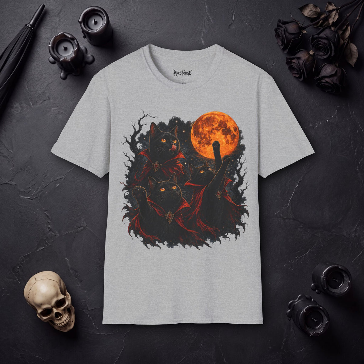 Black Cats & Blood Moon Halloween