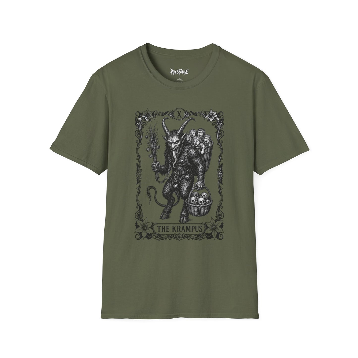 Krampus Illustration T-Shirt — "The Krampus" Gothic Holiday Tee