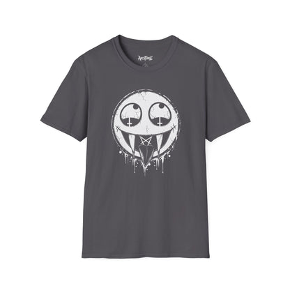 Vamp Smiley T-Shirt — Gothic Drip Moon Face