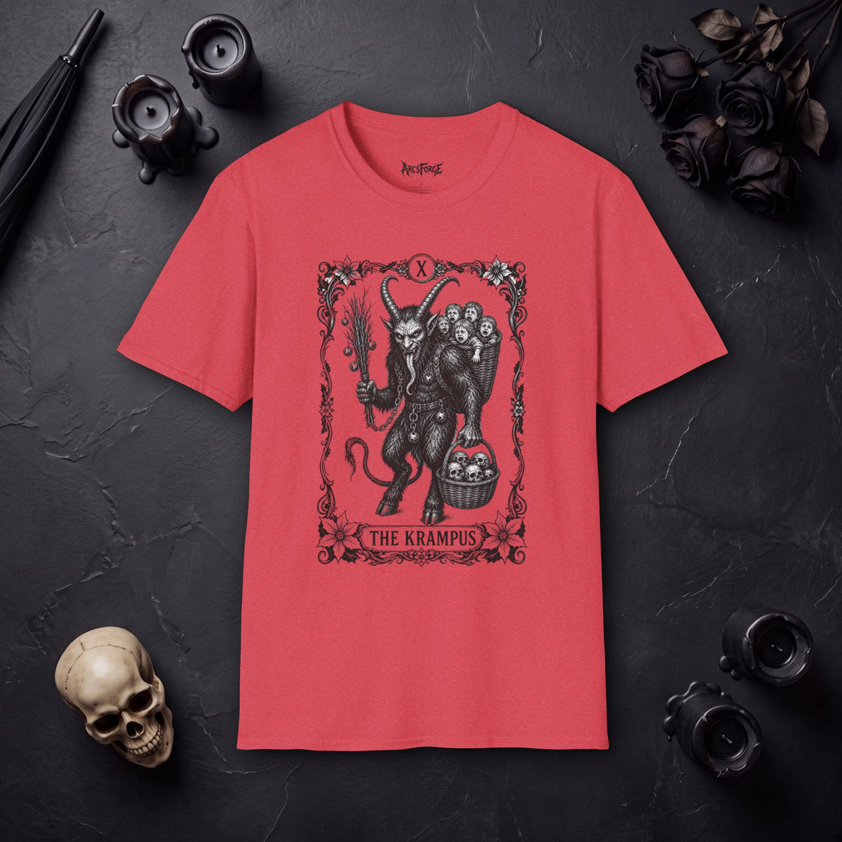 Krampus Illustration T-Shirt — "The Krampus" Gothic Holiday Tee