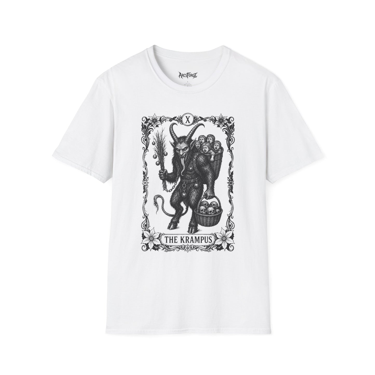 Krampus Illustration T-Shirt — "The Krampus" Gothic Holiday Tee