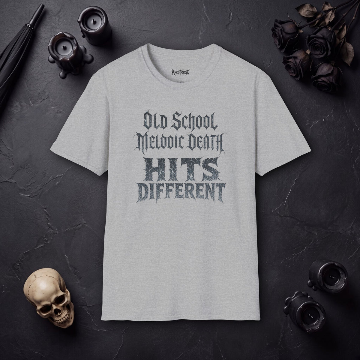 Old School Melodic Death T-Shirt — 'Hits Different' Vintage Metal Tee