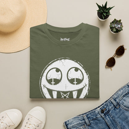 Vamp Smiley T-Shirt — Gothic Drip Moon Face