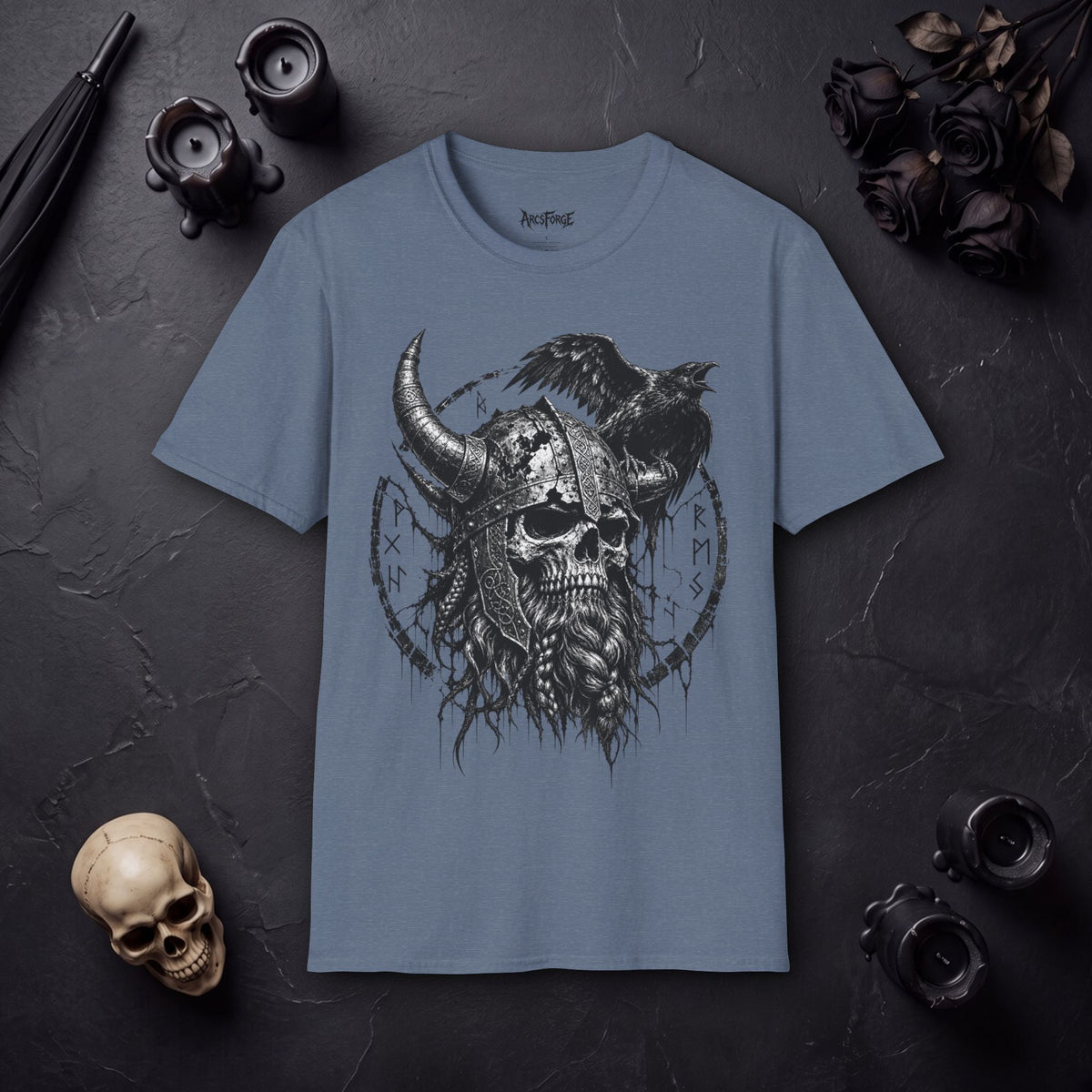 Viking Skull & Raven