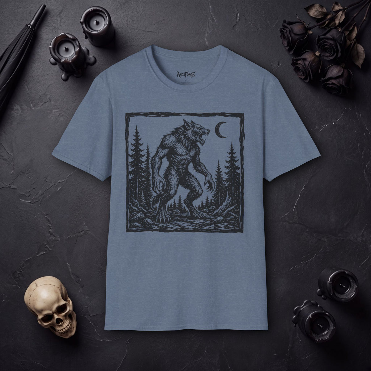 Werewolf Forest T-Shirt — Moonlit Howl Graphic Tee
