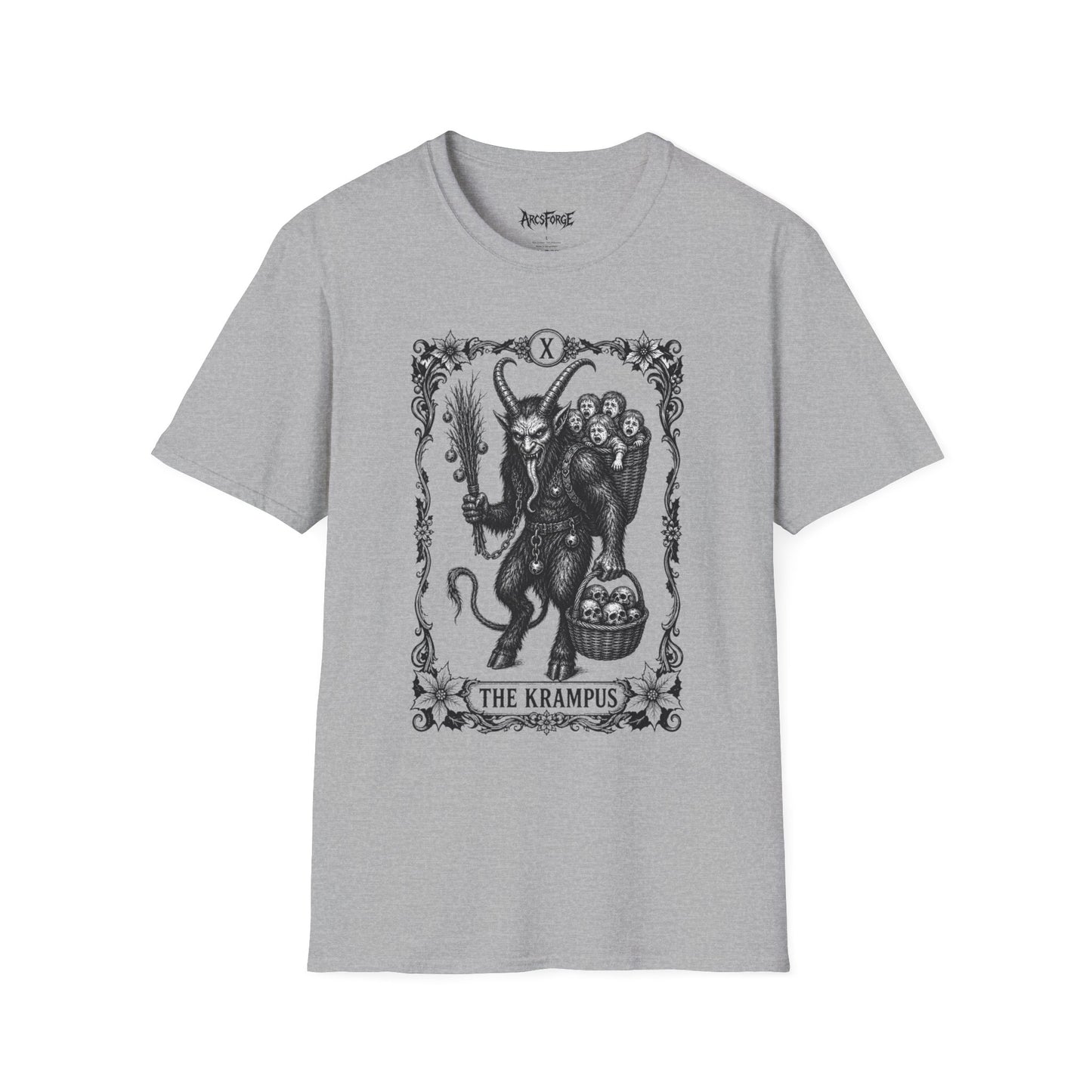 Krampus Illustration T-Shirt — "The Krampus" Gothic Holiday Tee