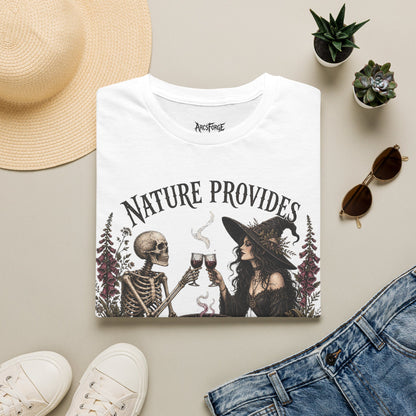Witch and Skeleton "Nature Provides"