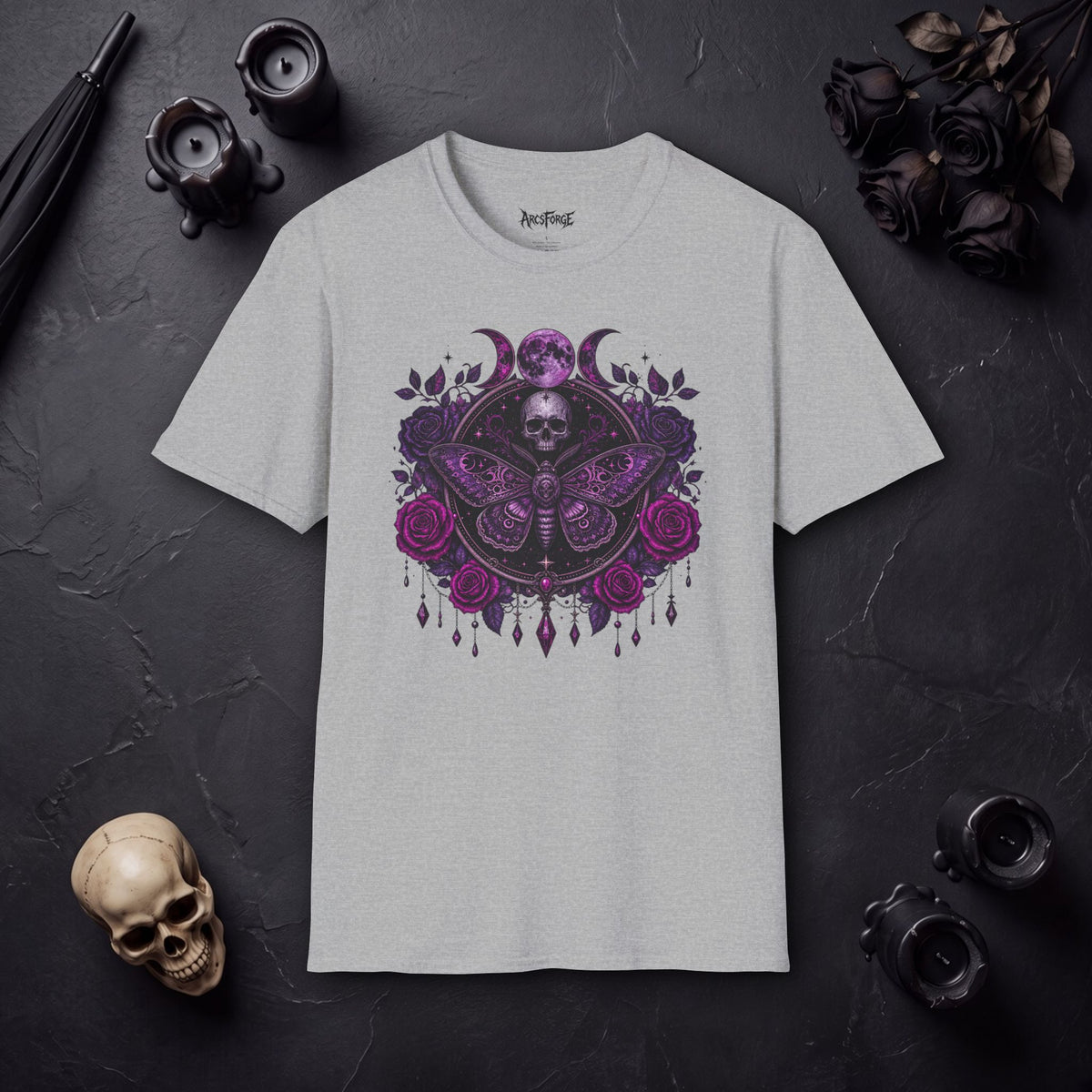 Witchy Moon Moth Skull