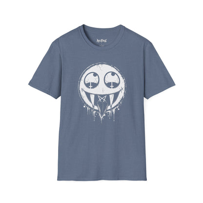 Vamp Smiley T-Shirt — Gothic Drip Moon Face
