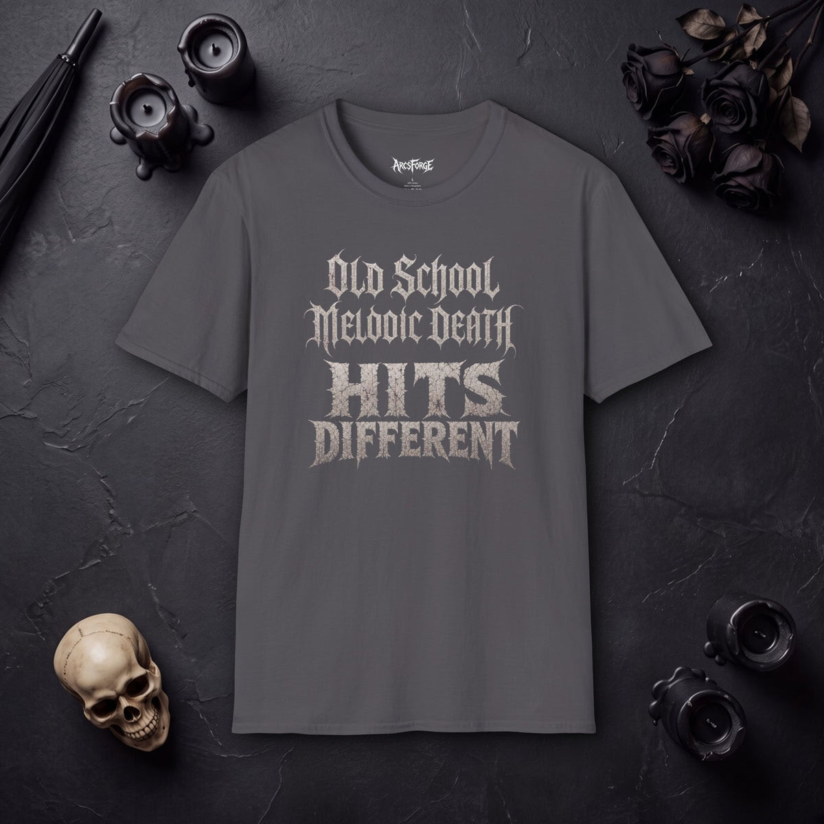 Old School Melodic Death T-Shirt — 'Hits Different' Vintage Metal Tee