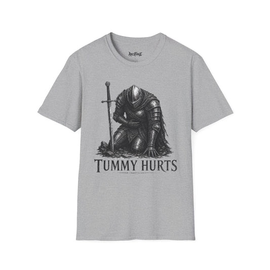 "Tummy Hurts" Kneeling Knight