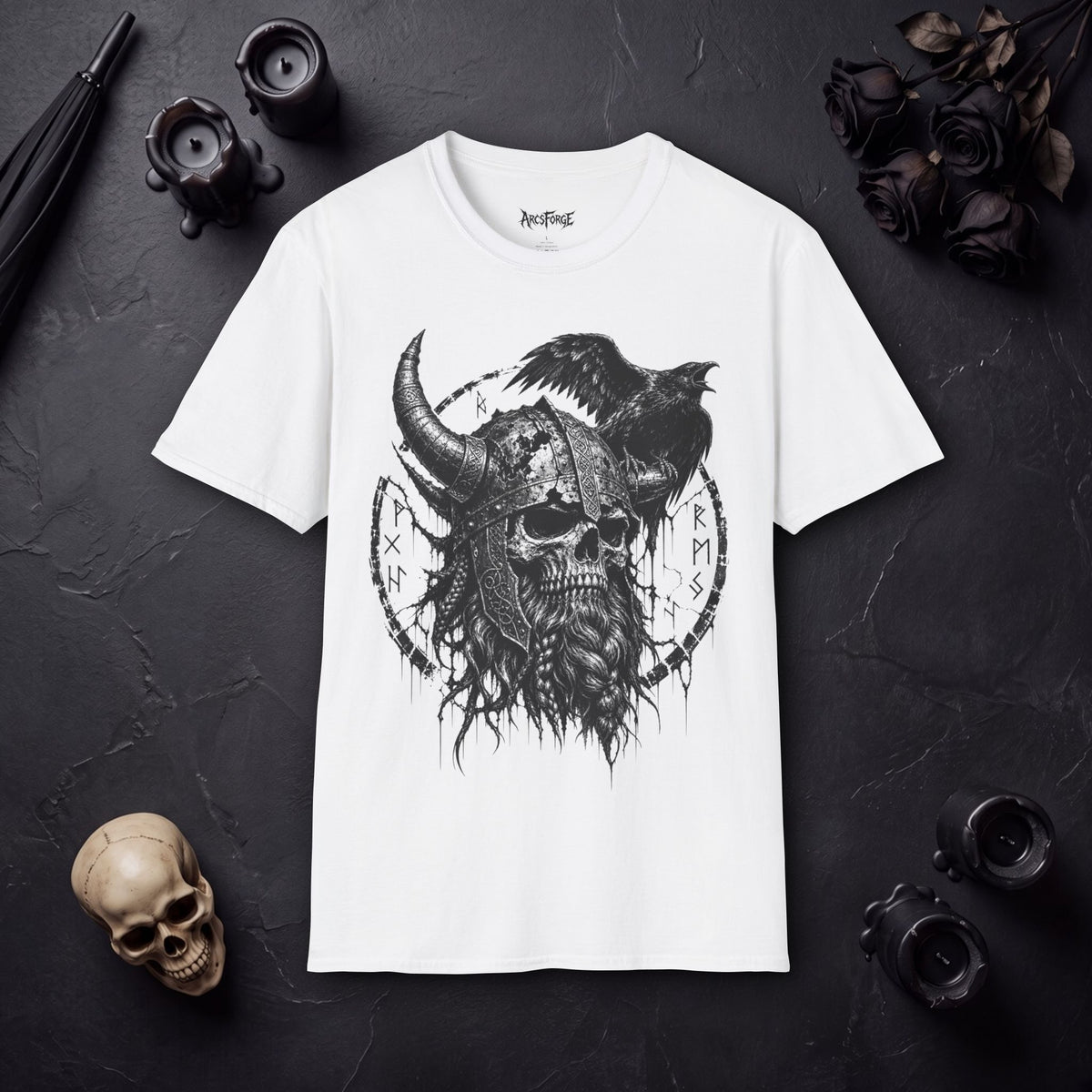Viking Skull & Raven