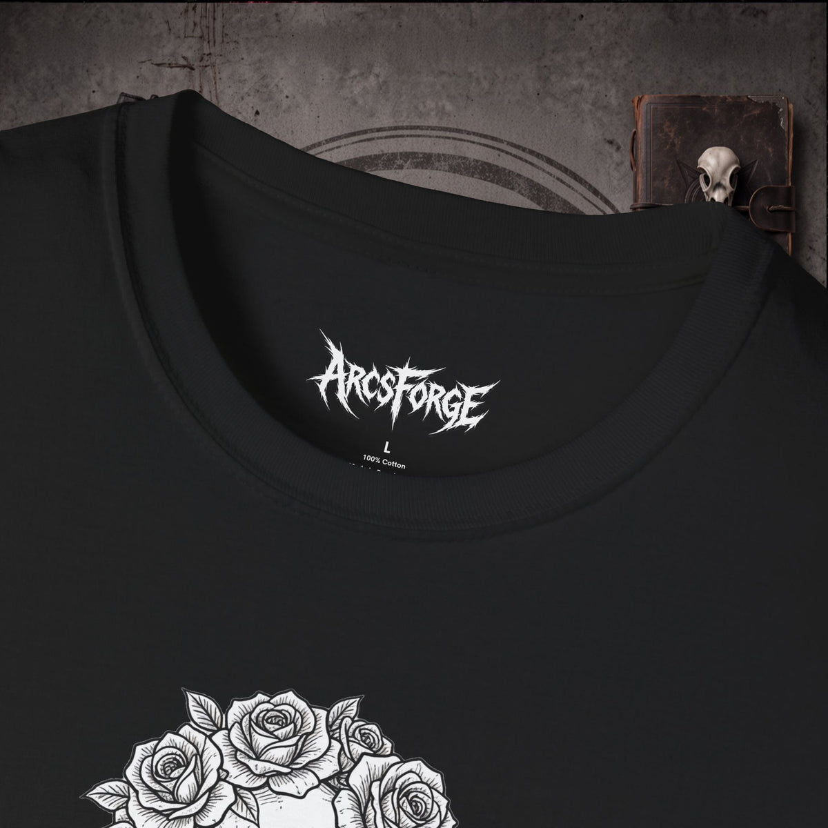 Skull & Rose Floral Skeleton