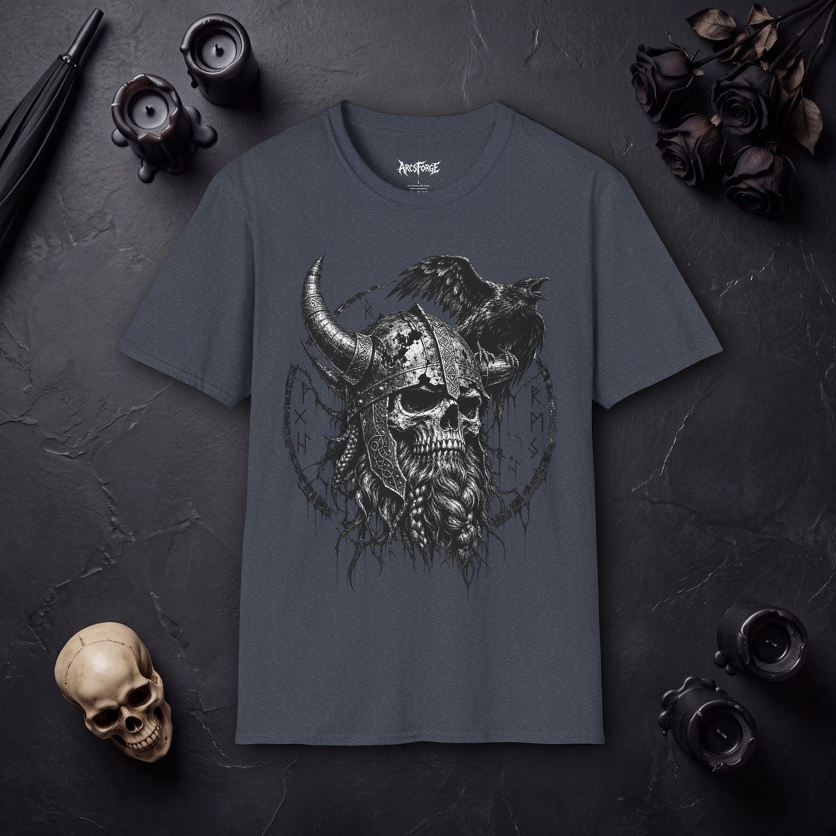 Viking Skull & Raven