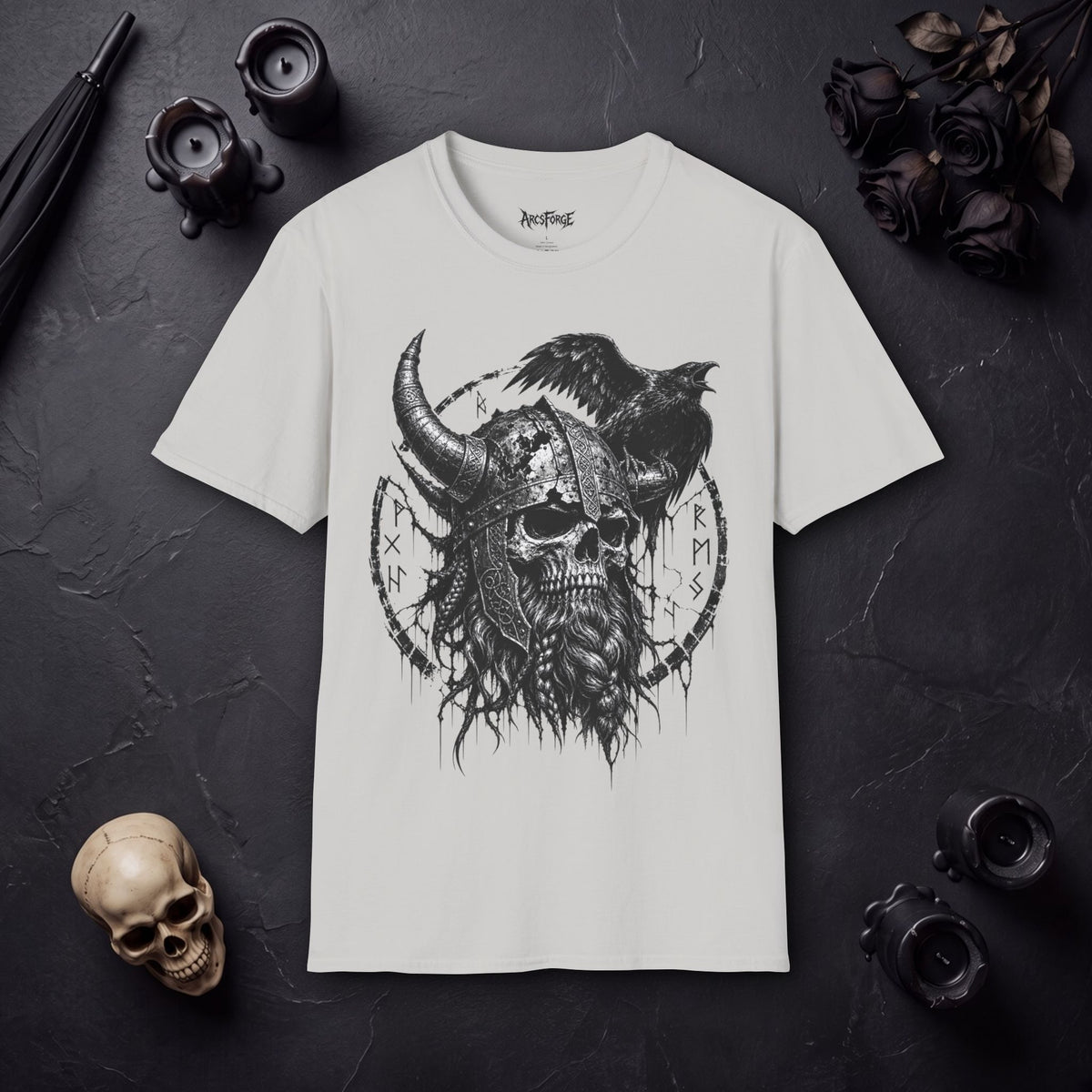 Viking Skull & Raven