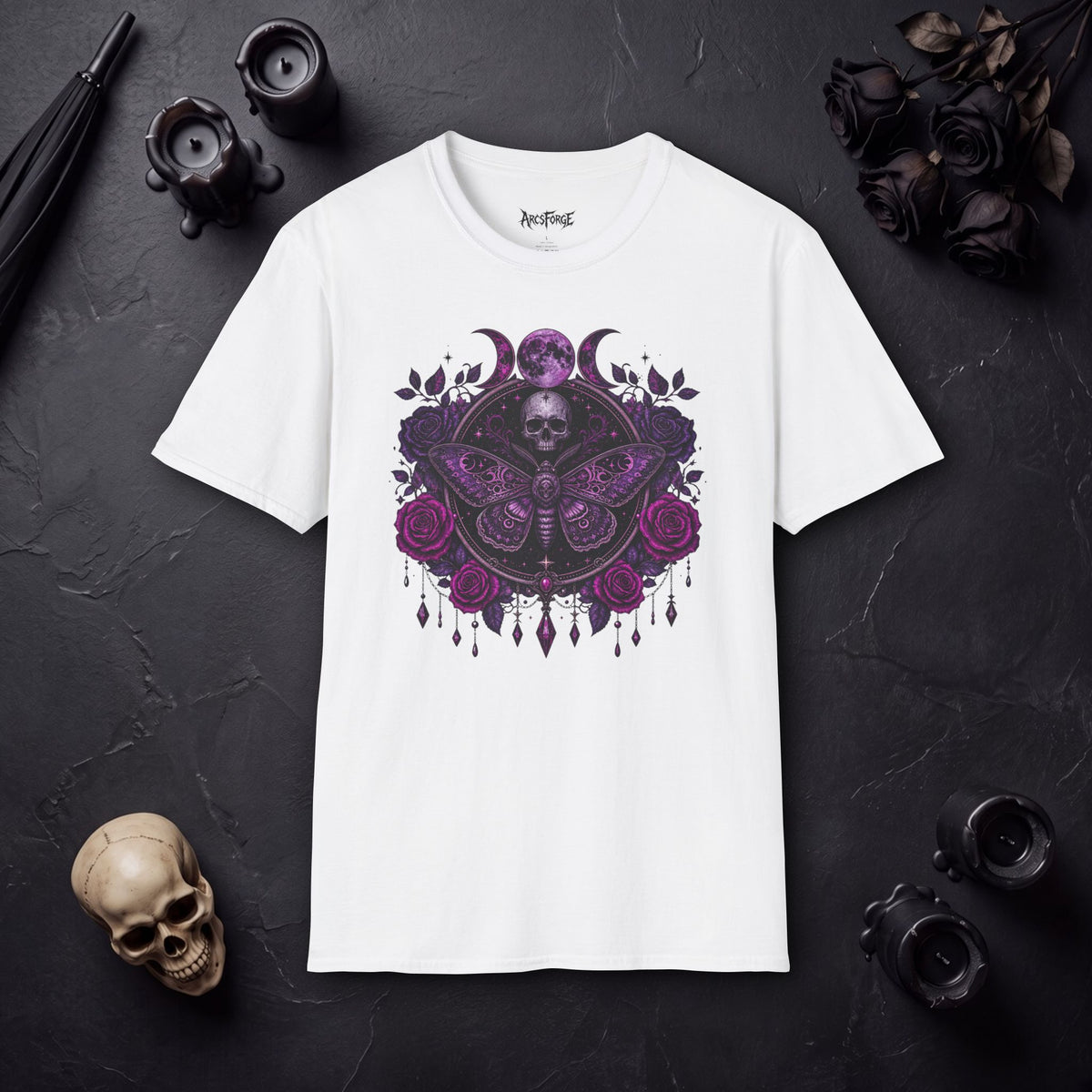 Witchy Moon Moth Skull