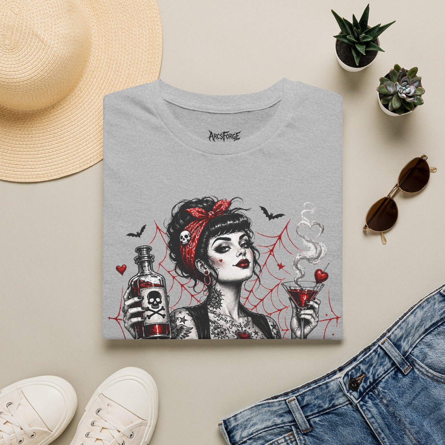 Gothic Pinup "Just One Sip"