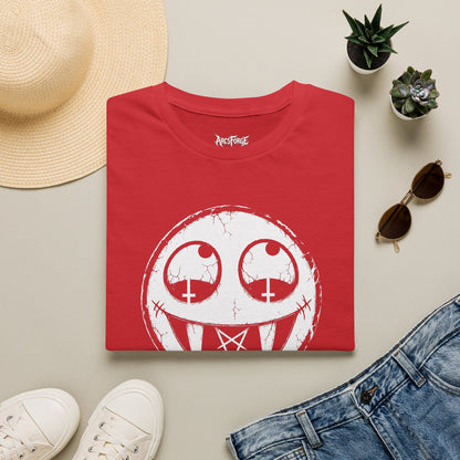 Vamp Smiley T-Shirt — Gothic Drip Moon Face