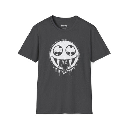 Vamp Smiley T-Shirt — Gothic Drip Moon Face