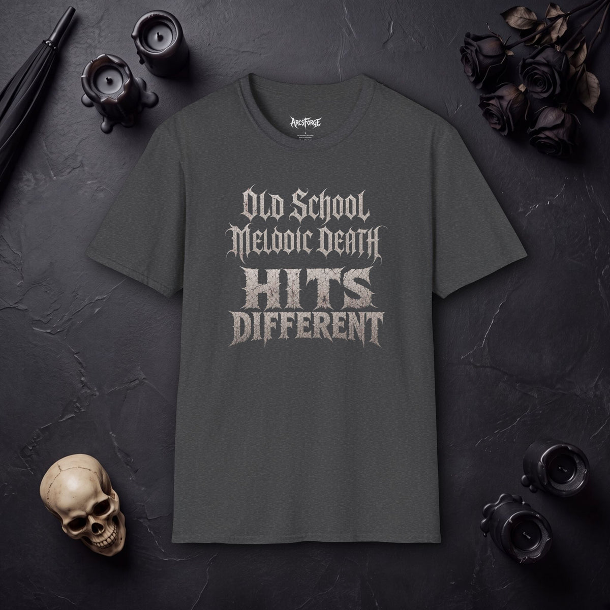 Old School Melodic Death T-Shirt — 'Hits Different' Vintage Metal Tee