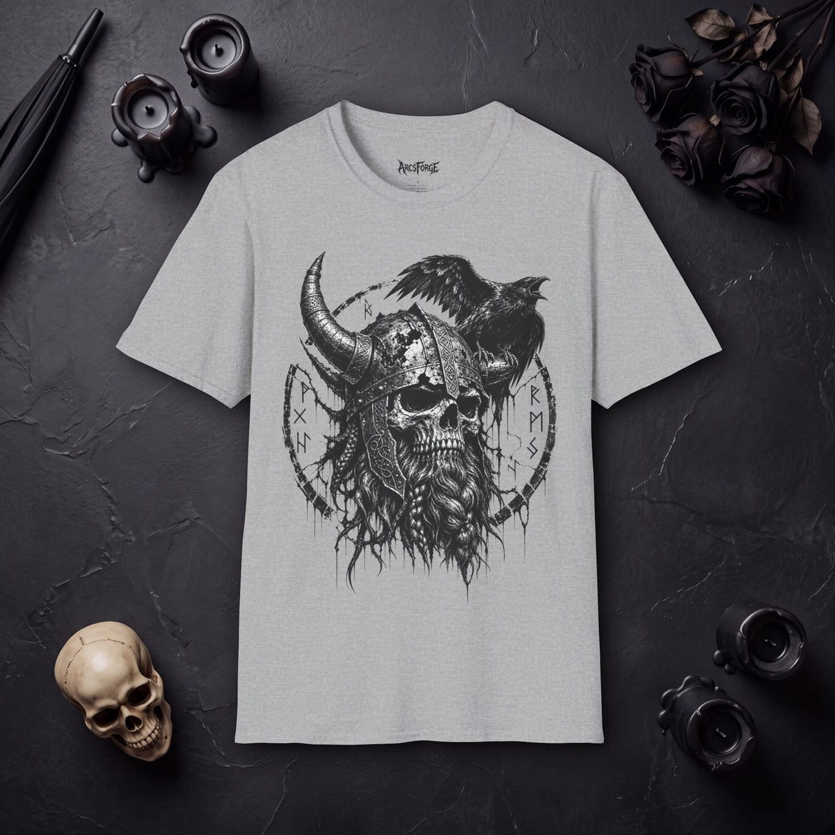 Viking Skull & Raven