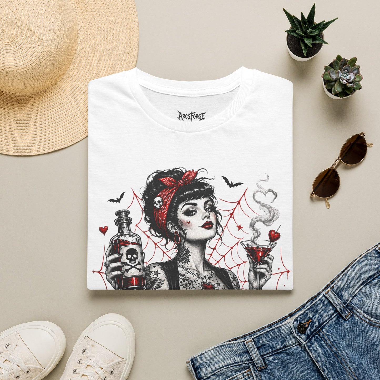 Gothic Pinup "Just One Sip"