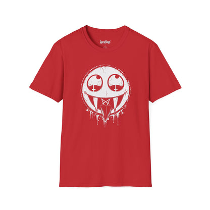 Vamp Smiley T-Shirt — Gothic Drip Moon Face